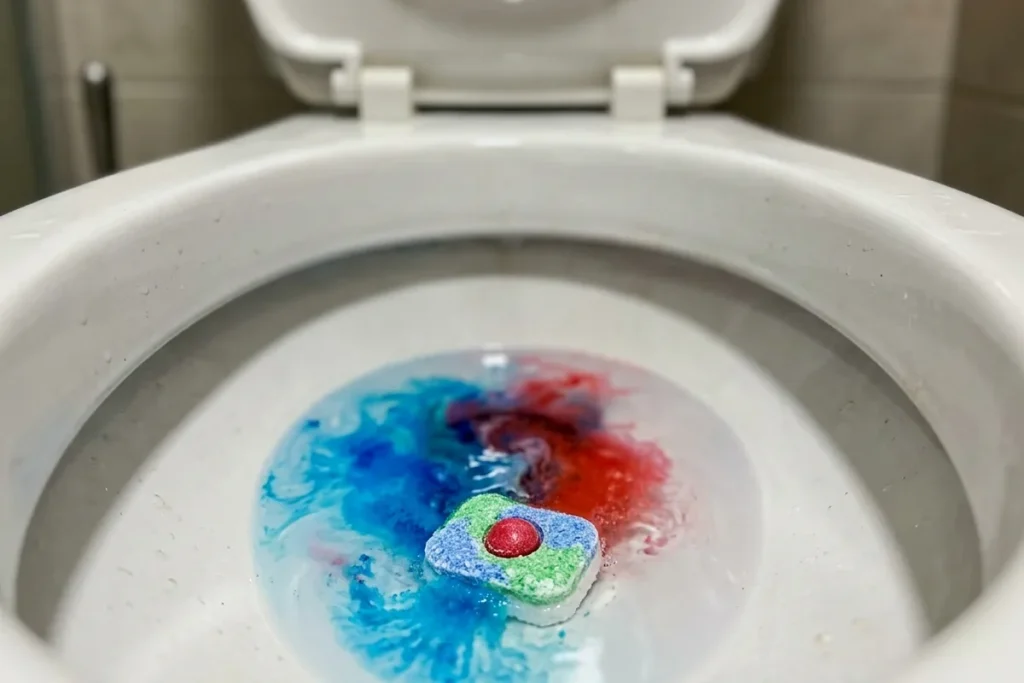 Tabletka do zmywarki w toalecie na całą noc? Eksperci ostrzegają: to może być Twój najdroższy błąd w sprzątaniu